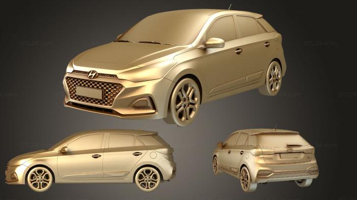 Автомобили и транспорт (Hyundai i20 2019, CARS_1957) 3D модель для ЧПУ станка